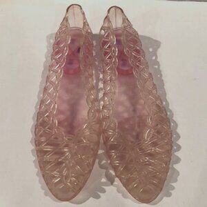 🩷Pink Jelly Flats - Womens Size 7